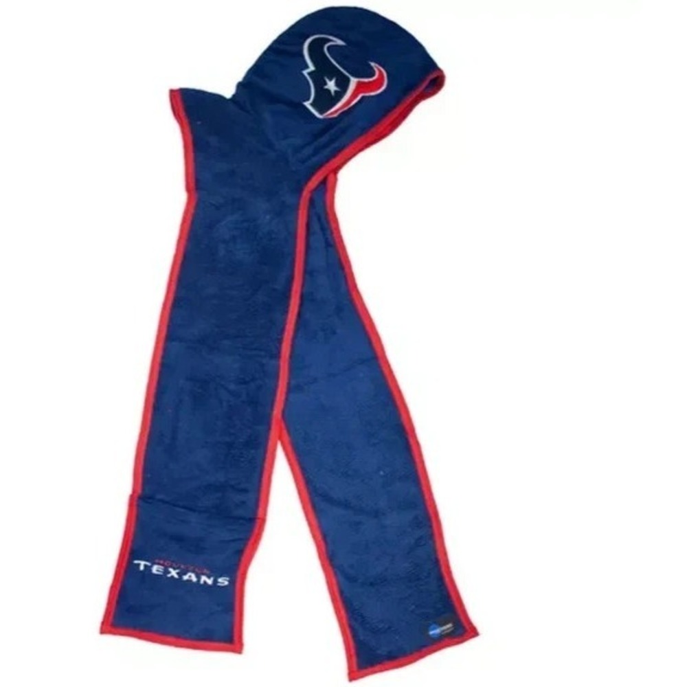 NFL Houston Texans ULTRA FLEECE Hoodie Scarf Pockets Beverage Pocket NEW